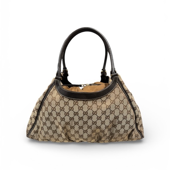 Authentic Gucci Abbey D-Ring Hobo – GG Monogram & Leather – Includes Dust Bag - Picture 2 of 15